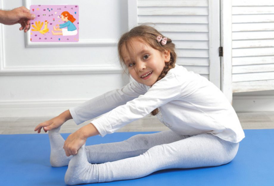 flashcard hướng dẫn tập yoga cho bé