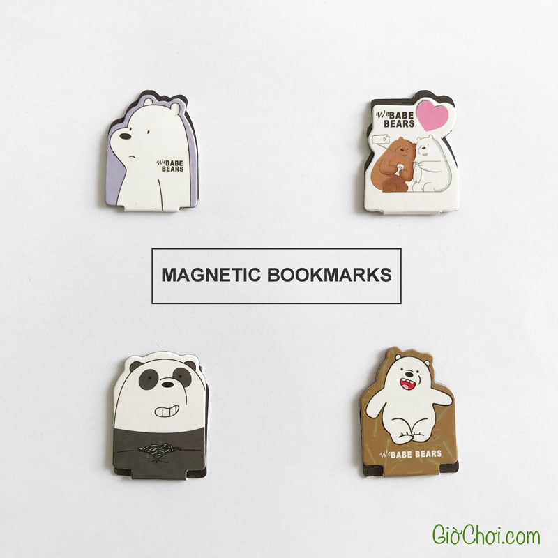 Bookmark nam châm We bare bears bookmark