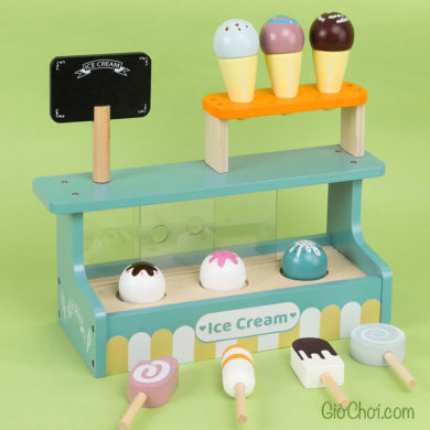 đồ chơi tủ kem bằng gỗ ice cream