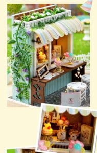 bộ lắp ráp nhà búp bê dollhouse DIY Corner of Happiness