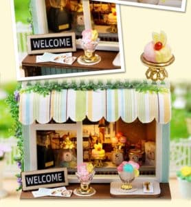 bộ lắp ráp nhà búp bê dollhouse DIY Corner of Happiness